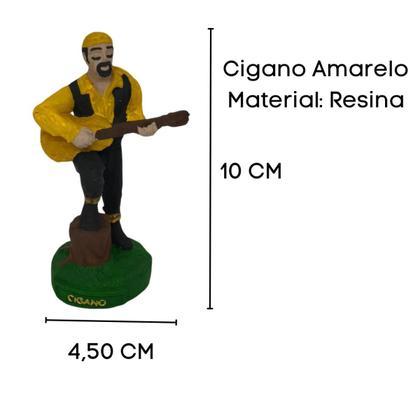 Imagem de Esculturas Ciganos Casal Amarelo 10 cm em Resina