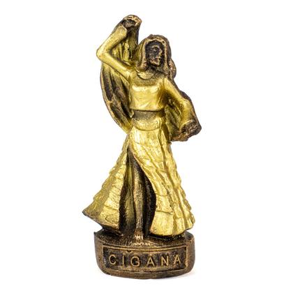 Imagem de Esculturas Ciganos Casal Dourado 10 cm em Resina