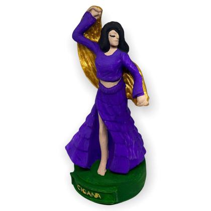 Imagem de Esculturas Ciganos Casal Roxo 10 cm em Resina