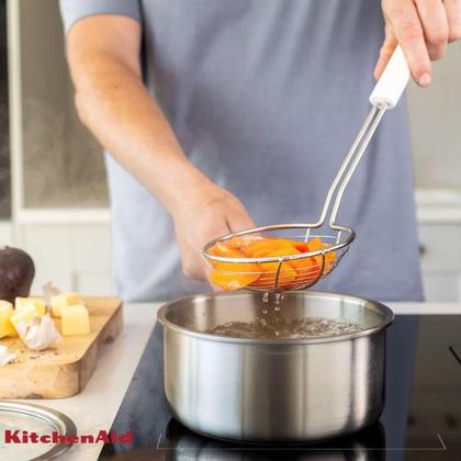 Imagem de Escumadeira em Aco Inox Fritura Cozinha Branca KitchenAid