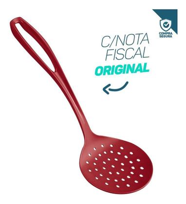 Imagem de Escumadeira Espumadeira Para Cozinha De Plástico Nylon Resistente Ergonômica
