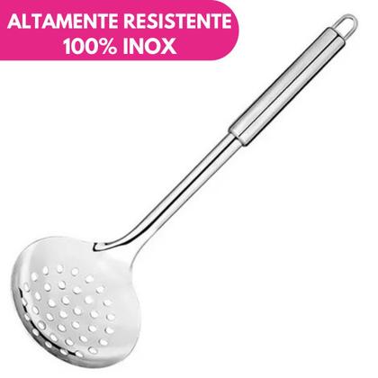 Imagem de Escumadeira Espumadeira Universal Aço Inox Premium Para Arroz Fritura Escorrer Alimento