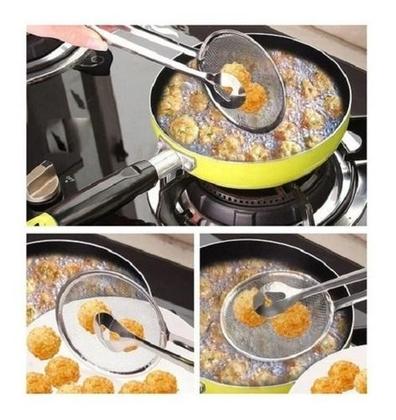 Imagem de Escumadeira P/ Fritura C/pegador Inox Pastel Salgados