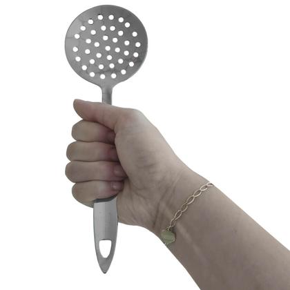 Imagem de Escumadeira Para Fritura Pastel De Cozinha Brinox Espumadeira De Inox