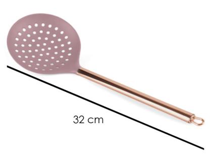 Imagem de Escumadeira Rose Gold Alumínio Plasvale
