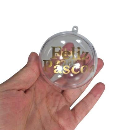 Imagem de Esfera Acrílica Coelho Da Páscoa Feliz Alegre Cenourinha