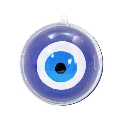 Imagem de Esfera Acrílica Redonda 5cm Com Olho Grego Inveja - Pacote Com 10 Unidades