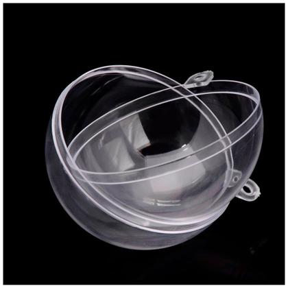 Esfera Bola Transparente Acrílico 7cm Com Corrente Bolinha 50 Unidades - RUSSO ART Imagem de Esfera Bola Transparente Acrílico 7cm Com Corrente Bolinha 50 Unidades