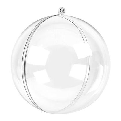 Esfera Bola Transparente Acrílico 7cm Com Corrente Bolinha 50 Unidades - RUSSO ART Imagem de Esfera Bola Transparente Acrílico 7cm Com Corrente Bolinha 50 Unidades