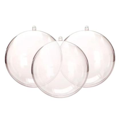 Imagem de Esferas Bolas De Acrílico Transparente 7cm Artesanato 20und