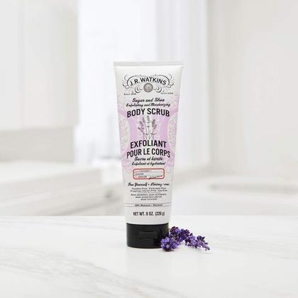 Imagem de Esfoliante corporal J.R. Watkins com açúcar e lavanda de karité 240 ml