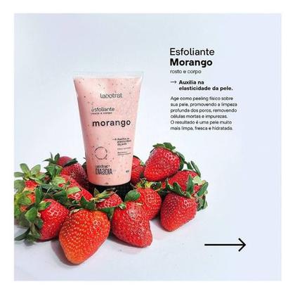 Imagem de Esfoliante Creme Morango Hidrata Corpo Facial Labotrat