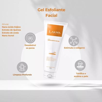 Imagem de Esfoliante Facial 250ml Limpeza Profunda Pele Lisa Lakma