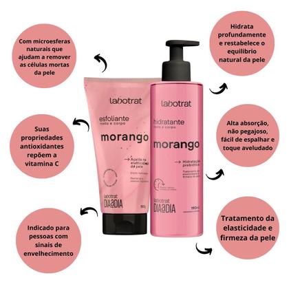 Imagem de Esfoliante + hidratante rosto e corpo labotrat morango