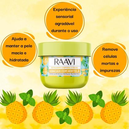 Imagem de Esfoliante Raavi Corporal e Facial Abacaxi com Hortelã 200g