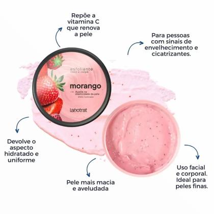 Imagem de Esfoliante Rosto e Corpo Morango Dia a Dia Labotrat 300g