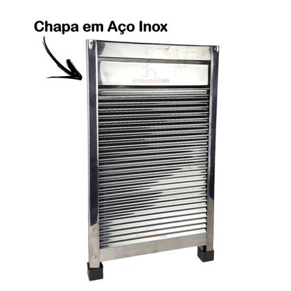 Imagem de Esfregadeira De Tanque Para Lavar Roupas Em Aço Inox - 1658 AMZ