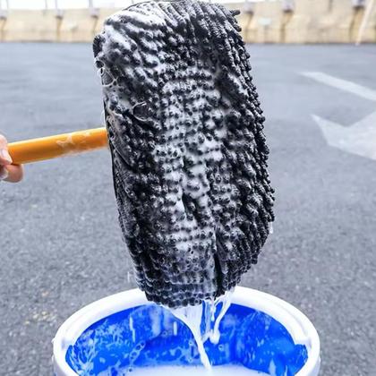 Imagem de Esfregão Automotivo Micro Fibra Limpeza Lavagem Prática Com Cabo Extensível Multi-uso Para Carros e