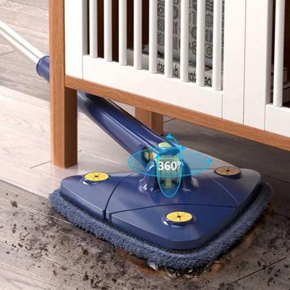 Imagem de Esfregão de limpeza ajustável giratório triangular mop 360