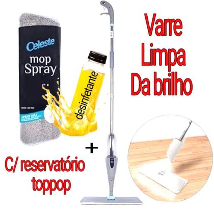 Imagem de esfregão de limpeza mop spray  vassoura rodo limpa vidros chão cozinha casa quarto pisos porcelanato top