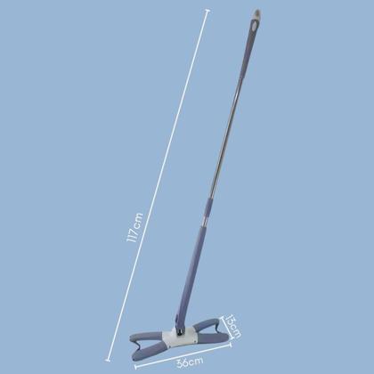 Imagem de Esfregão Giratório Lava E Seca Torção Microfibra Multiuso Limpeza de Piso Cozinha Limpa Rodo Mágico 360