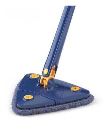 Imagem de Esfregão Limpeza Giratório Mop Triangulo Rodo Ajustável 360º