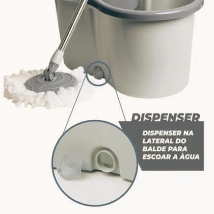 Imagem de Esfregão Mop Giratório com Balde 13l e Refil Lyor