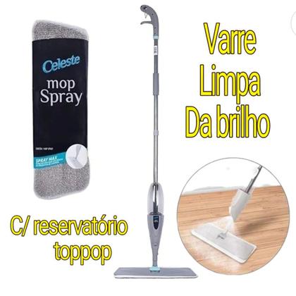 Imagem de esfregao mop giratorio spray limpeza vassoura rodo limpa vidros cozinha casa quarto pisos