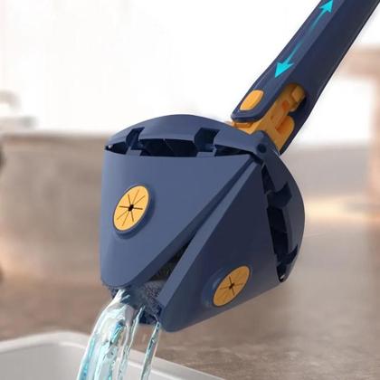 Imagem de Esfregão Mop Giratório Triangular Limpa Chão Vidro Teto