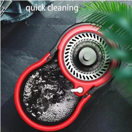Imagem de Esfregão Mop Inox 360 Com Balde Centrífuga 13L  Mop Profissional Limpeza Pesada