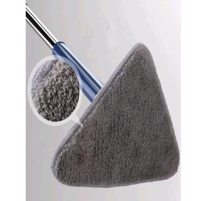 Imagem de Esfregão Mop Triangular Rotação 360 Limpar Piso Vidro 2refil