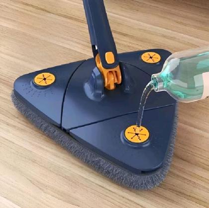 Imagem de Esfregão Mop Triangular Rotação 360 Limpar Piso Vidro 2refil