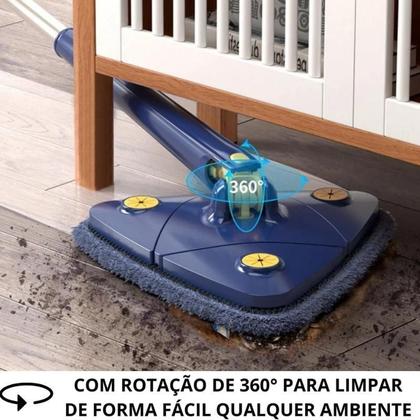 Imagem de Esfregão Rodo Mop Giratório Triangular Limpa Forro E Vidros