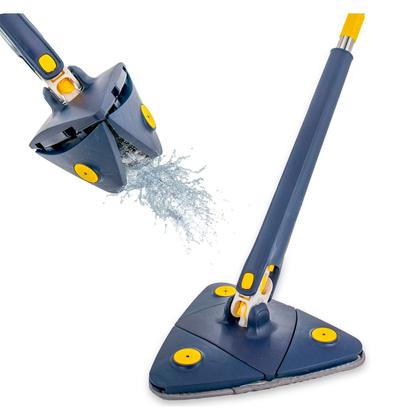 Imagem de Esfregão Triangular Giratório com 2 Refil Azul Limpeza