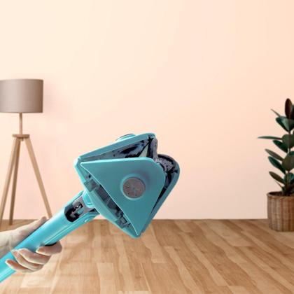 Imagem de Esfregão Triangular Rodo Limpador Giratório Mop Limpeza 360