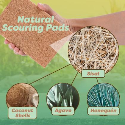 Imagem de Esfregões de limpeza SCRUBIT 24 fibras naturais de sisal (pacote com 24)