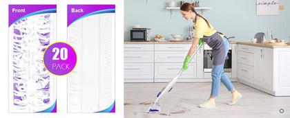 Imagem de Esfregões de reposição para Swiffer PowerMop, pacote com 20