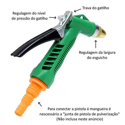 Imagem de Esguicho Tipo Hidropistola Para Mangueira Com Trava Jardim Garden