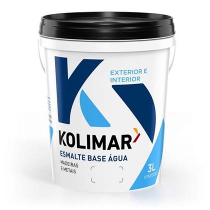 Imagem de ESMALTE ACETINADO BASE ÁGUA - BRANCO 3Lt - KOLIMAR