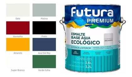 Imagem de Esmalte Base Água Madeiras Pvc Futura 3,6l Sem Cheiro Cores