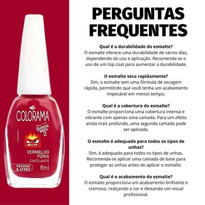 Imagem de Esmalte Cintilante Colorama Divertidamente 2 Vermelho Fúria 8ml