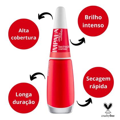Imagem de Esmalte Cremoso Impala A Cor da Sua Moda Fascinação 7,5ml