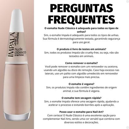 Imagem de Esmalte Cremoso Impala A Cor da Sua Moda Nude Clássico 7,5ml