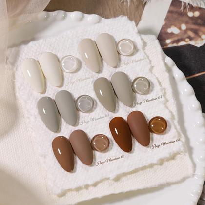 Imagem de Esmalte em Gel Born Pretty Nude Cinza e Marrom - Conjunto com 6  7 ml
