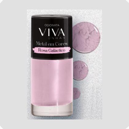 Imagem de Esmalte Em Gel Metalizado Rosa Galáctico Não Precisa Cabine