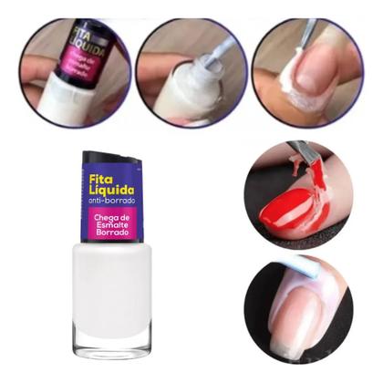 Imagem de Esmalte Fita Líquida Para Unhas Chega De Esmalte Borrado Cora 10ml