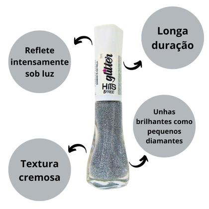 Imagem de Esmalte Glitter Hits Diamante Estrela 8ml