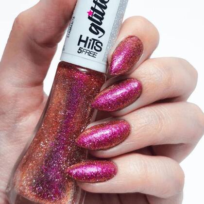 Imagem de Esmalte Glitter Hits Diamante Legado Pink 8ml
