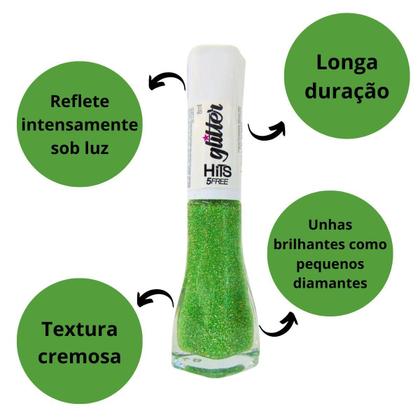 Imagem de Esmalte Glitter Hits Diamante Verde Aurora 8ml