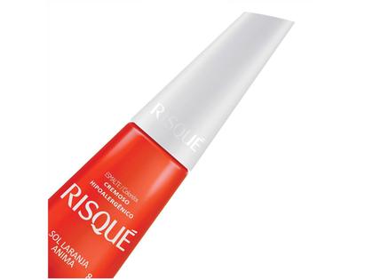Imagem de Esmalte Risqué Coloridos Cremosos  - Sol Laranja Anima Cremoso Hipoalergênico 8ml